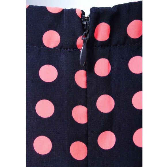 GAP Navy Blue & Pink Polka Dot Elbow Sleeve Shift Dress Women's Size XS - Picture 4 of 4